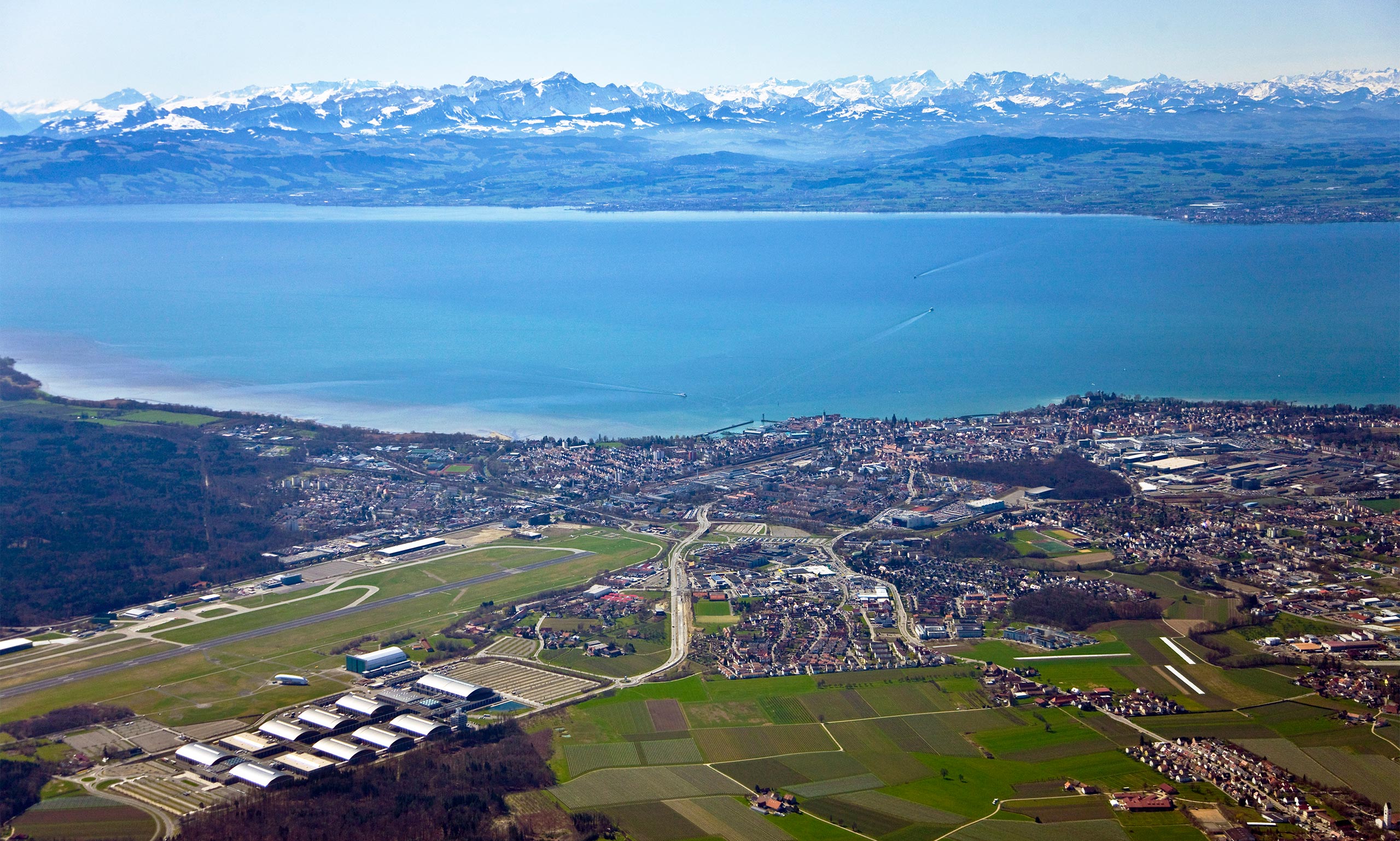 Bodenseelandschaft aus dem Zeppelin